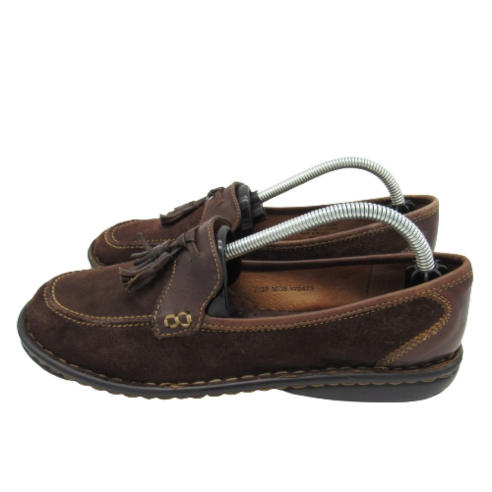 Born Womens Size 7 Tassel Loafers Brown Leather Slip On Casual Flats EUR 38